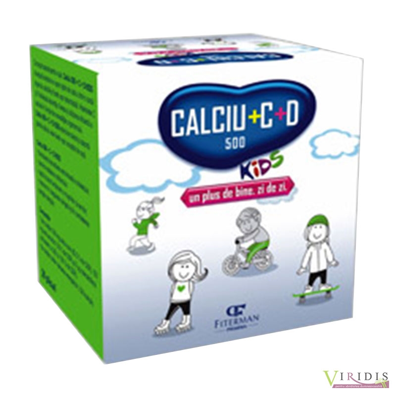 Calciu 500+c+d - Kids x 20 Plicuri