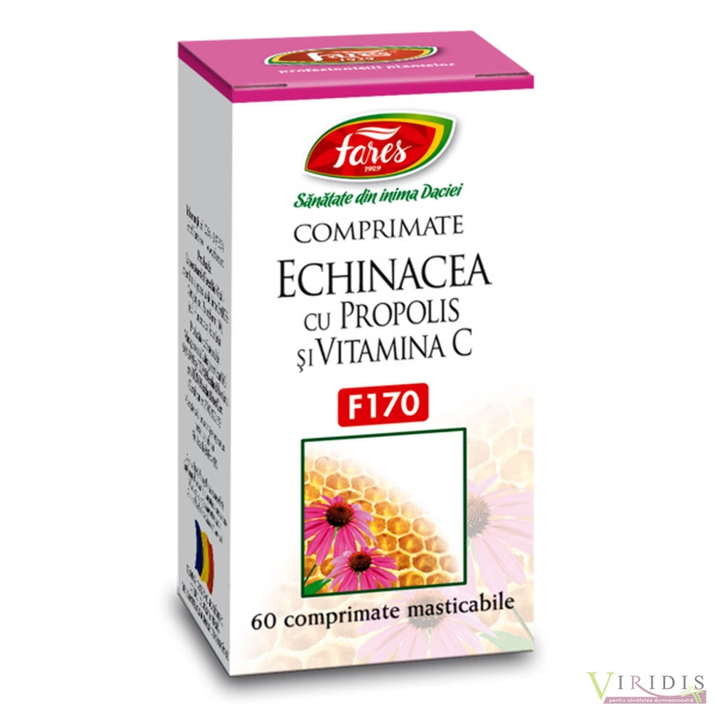Echinaceea Cu Propolis si Vitamina C - 63 Comprimate masticabile