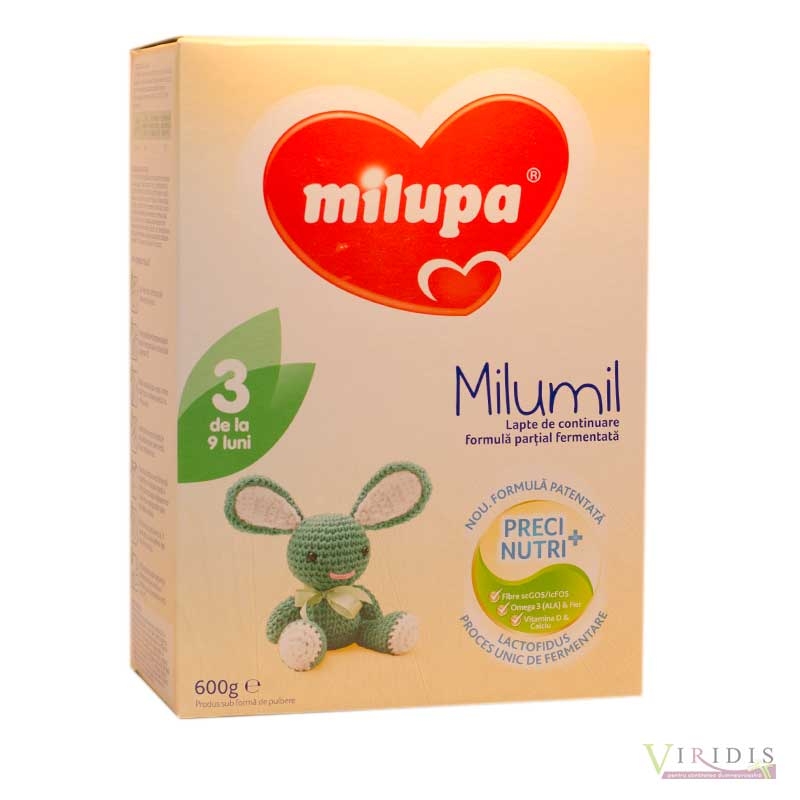 Lapte Praf, Milupa, Milumil 3, 600gr, de la 9 luni