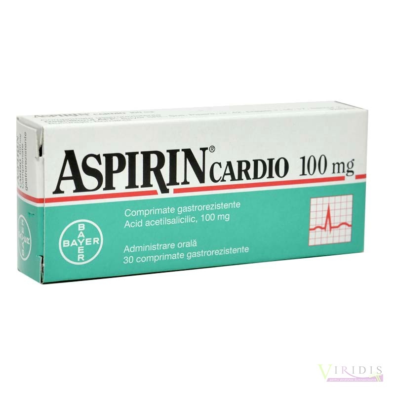 Aspirin Cardio 100mg, 28 Comprimate filmate