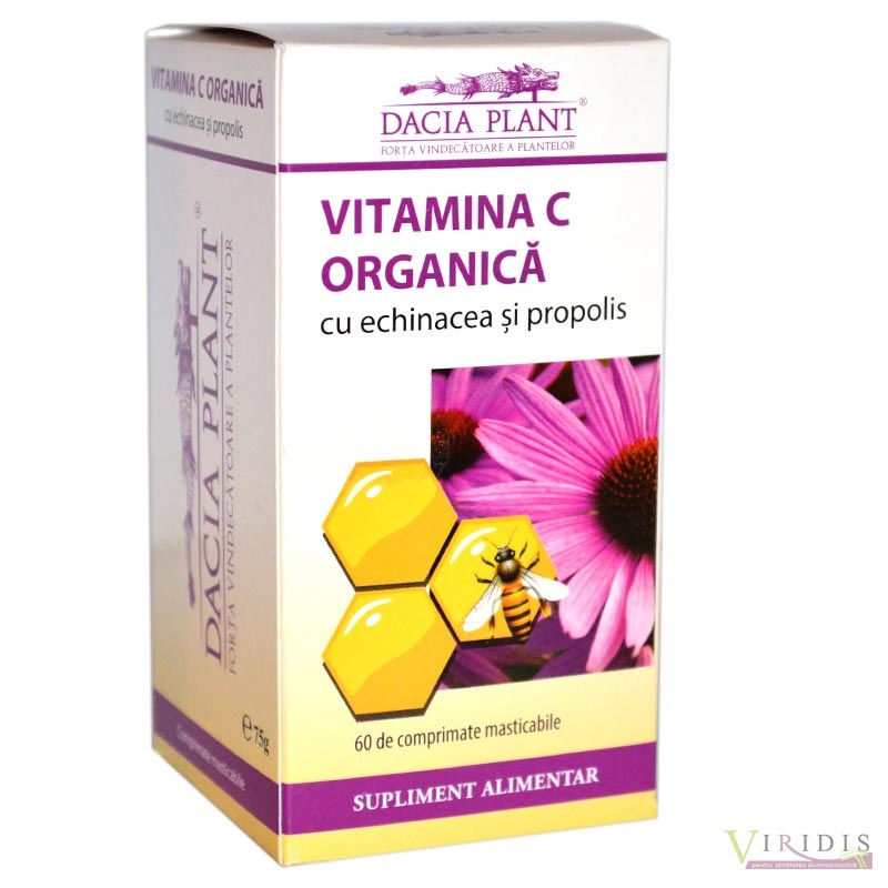 Vitamina C Organica Echinaceea Propolis x 60 Comprimate