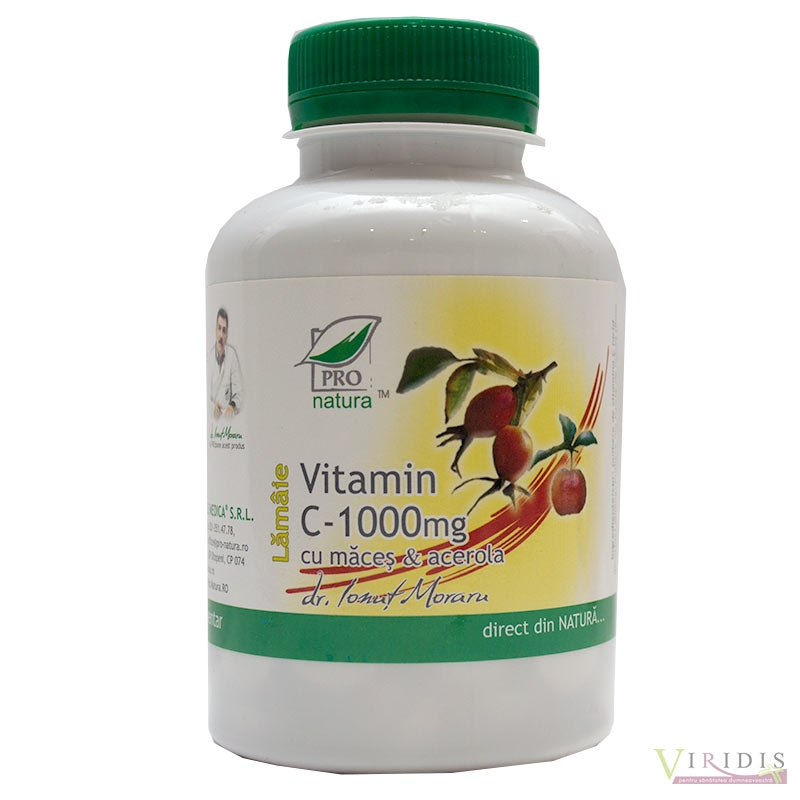 Vitamina C 1000 Lamaie Maces Acerola x 100 Comprimate