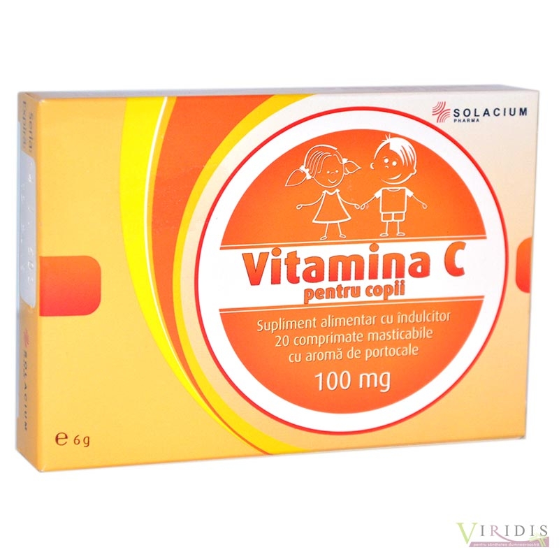 Vitamina C 100gr Copii x 20 Comprimate masticabile