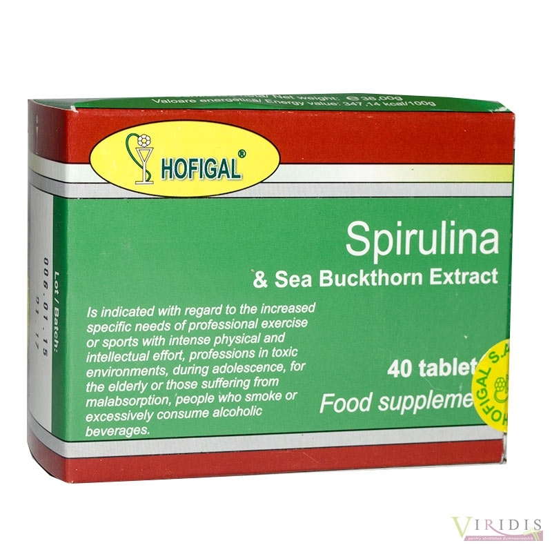 Spirulina Cu Extract De Catina x 40 Comprimat