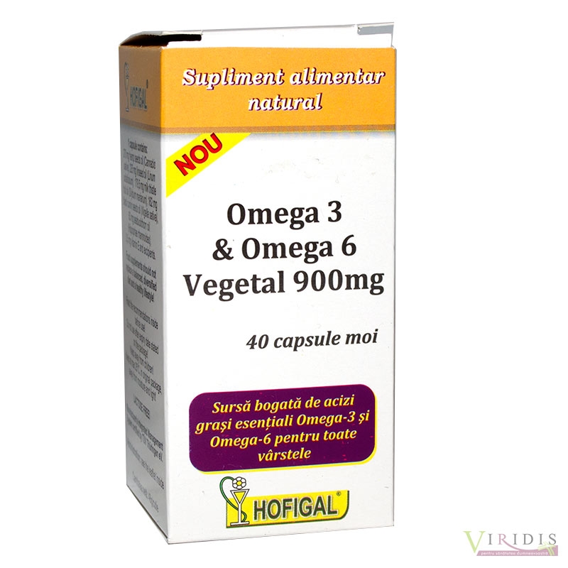 Omega 3 Omega 6 Vegetal 900mg x 40 Capsule