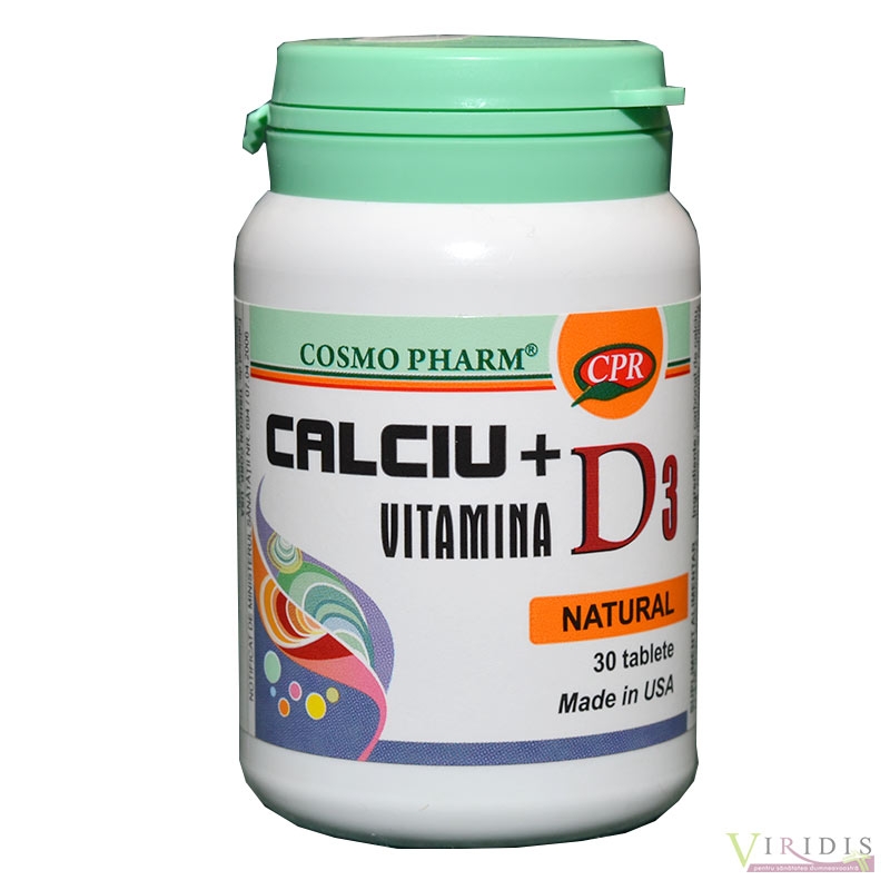 Calciu + Vitamina D3 x 30 Tablete Cosmo Pharm