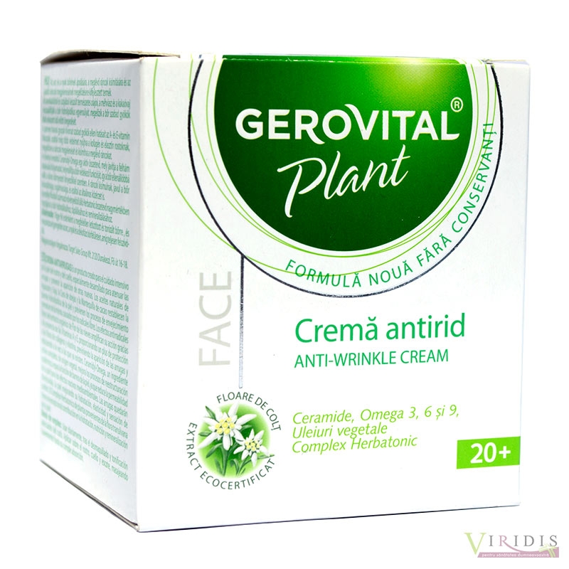 Crema Antirid 20+ 50ml, GEROVITAL PLANT