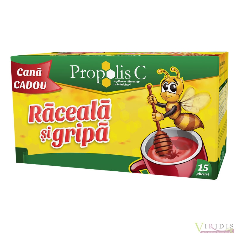 Propolis C Raceala Si Gripa Adulti+cana x 15 Plicuri