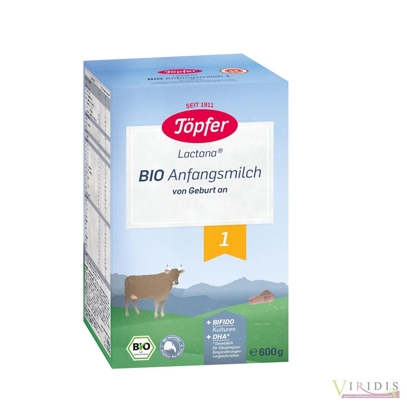 Lapte Praf Topfer - Lactana Bio 1 - 600gr