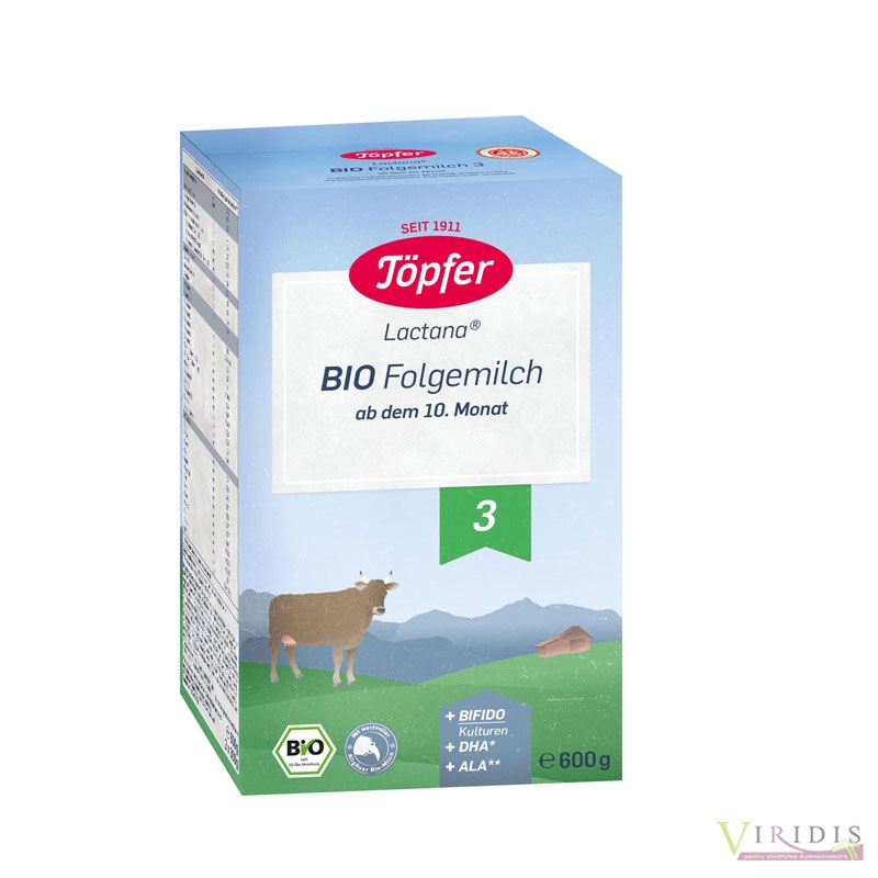 Lapte Praf Topfer - Lactana Bio 3 - 600gr