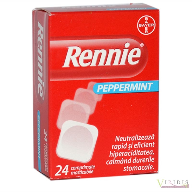 Rennie Peppermint x 24 Comprimate masticabile