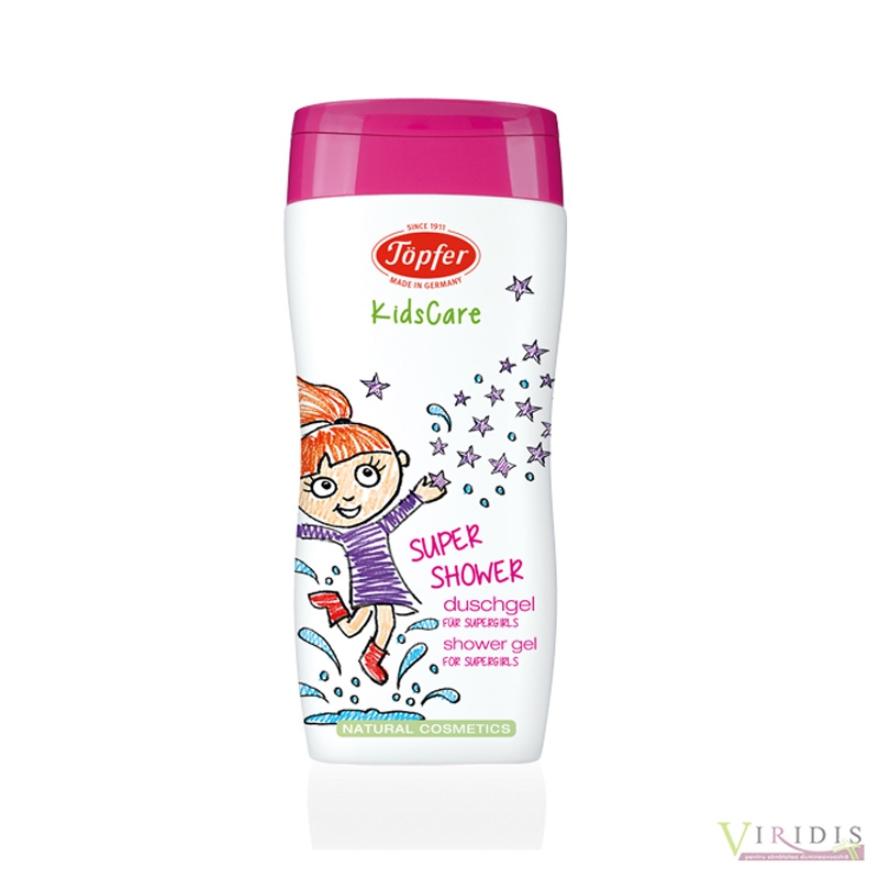 Gel de duș pentru super fetițe, KidsCare, 200 ml, Topfer