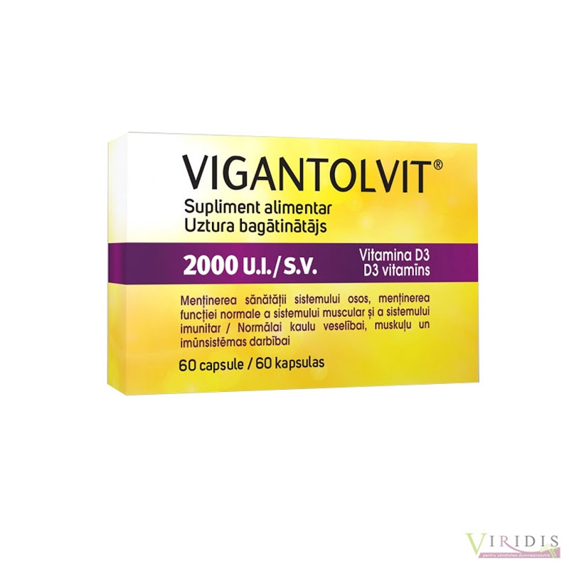 Vigantolvit 2000 ui/sv, Vitamina D3, 60 Capsule