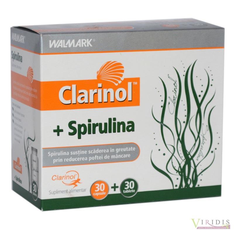 Clarinol cu Spirulina - Walmark, 30 tablete + 30 capsule (Inhibarea poftei de mancare) - marcelpavel.ro