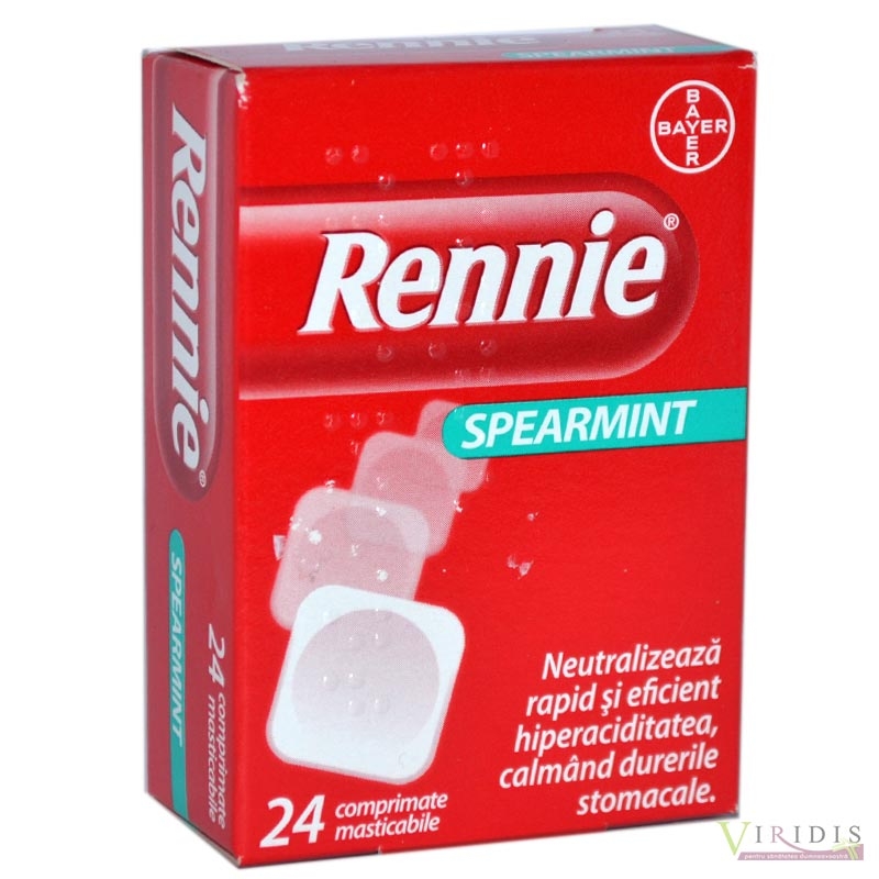 Rennie Spearmint x 24 Comprimate spearmint