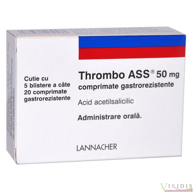 Thrombo Ass 50mg  x 100 Comprimate filmate gastrorezistente