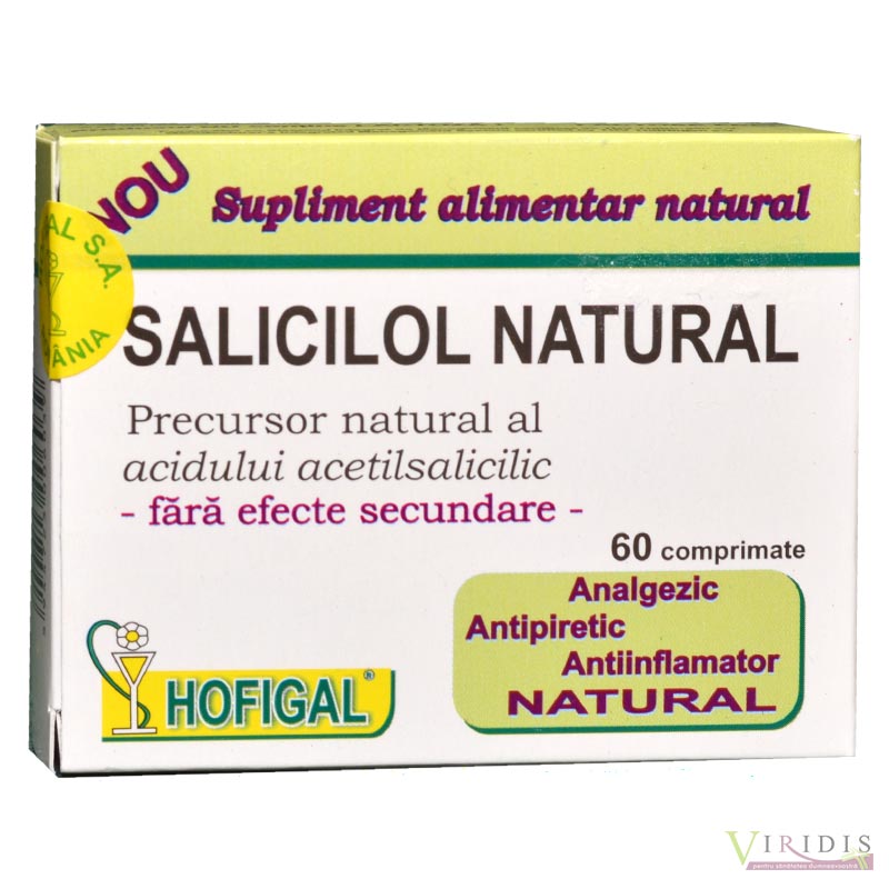 Salicilol Natural, 60 tablete, Hofigal : Farmacia Tei online