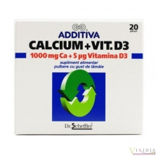 Vitamine-Suplimente Calcium + Vit. D3 1000mg Additiva x 20 Plicuri