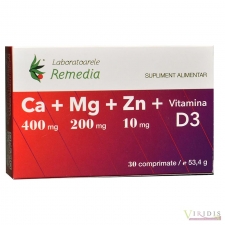 Vitamine-Suplimente Ca+mg+zn+d3 x 30 Comprimate