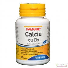 Vitamine-Suplimente Calciu + Vitamina D3 x 30 Tablete Walmark