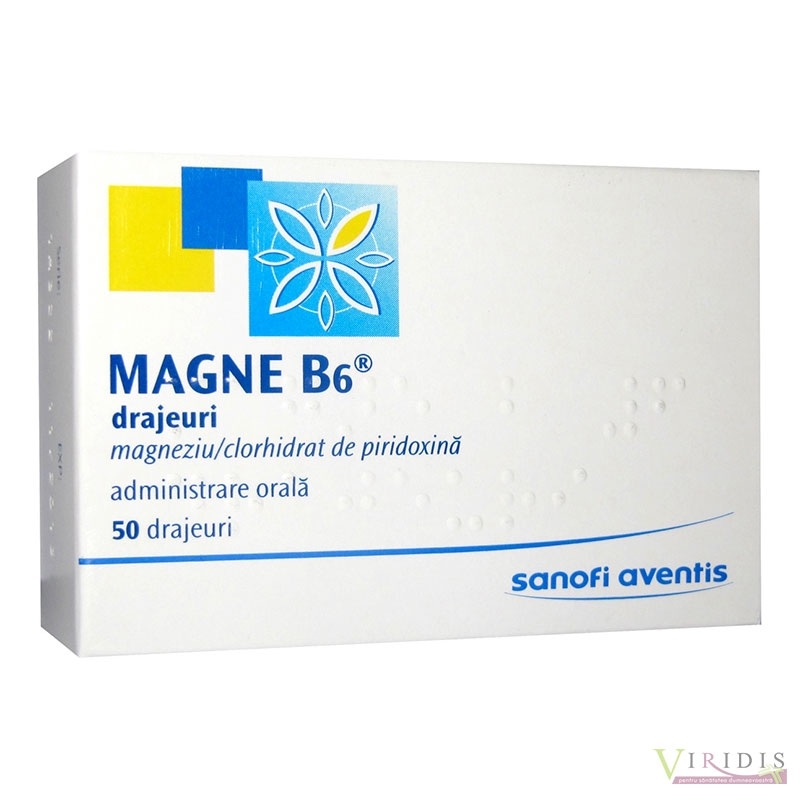 Magne B6  R  Fara Concentratie x 50 Drajeuri